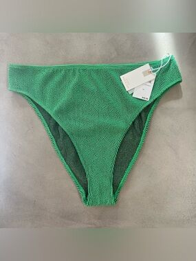 Good American High Rise Summer Green With Gold Bikini Bottom New Size 4X/5XL